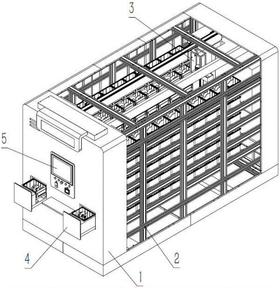 Intelligent warehousing device and warehousing method