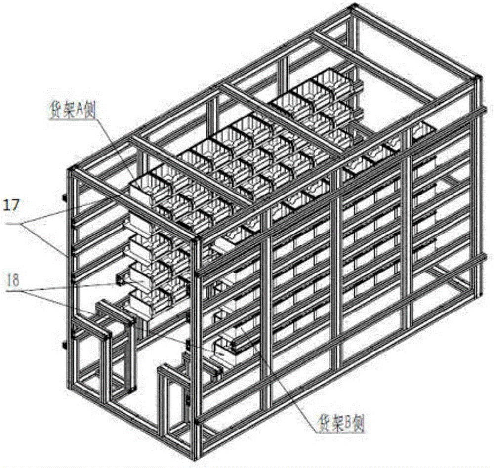 Intelligent warehousing device and warehousing method