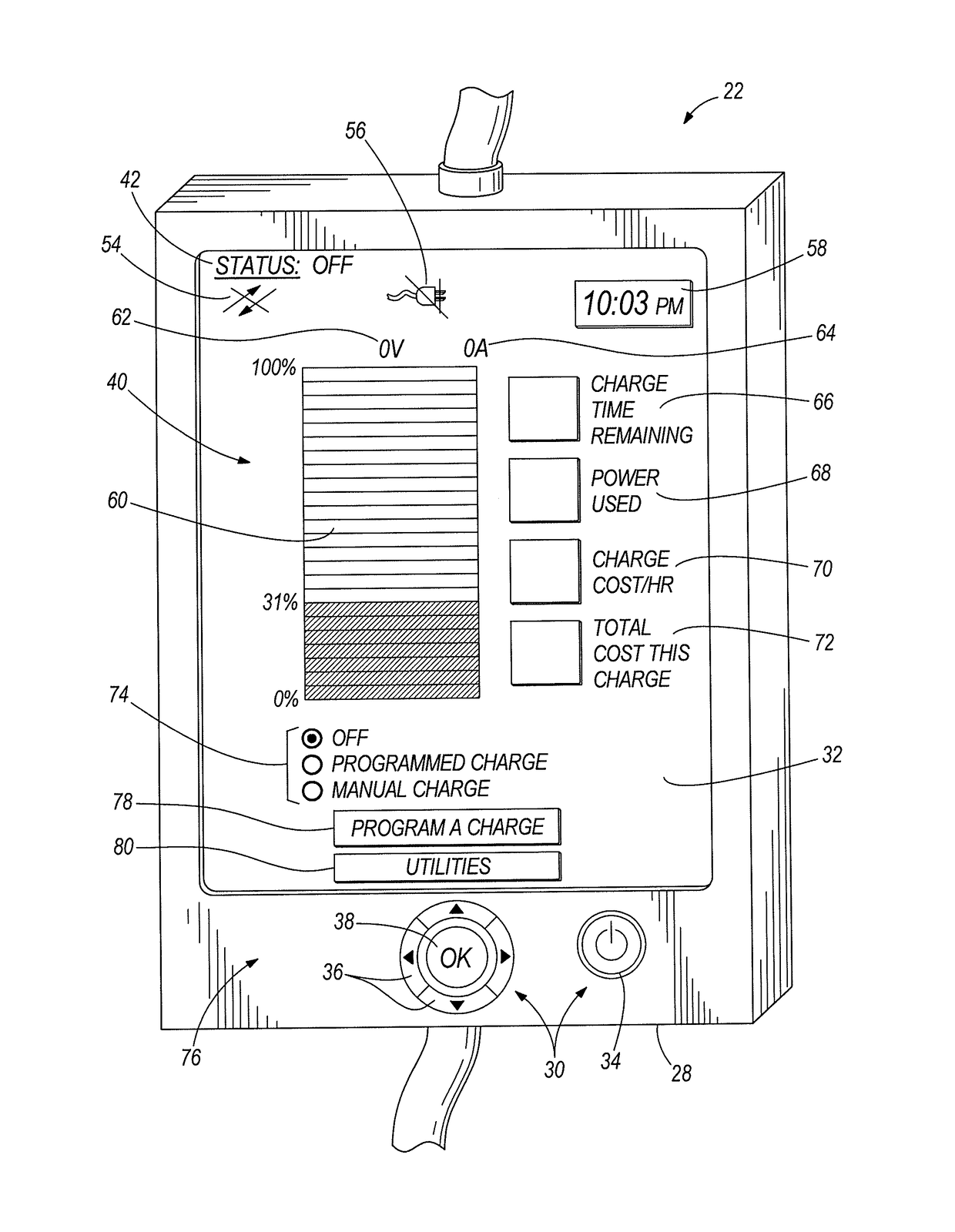 Vehicular battery charger, charging system, and method