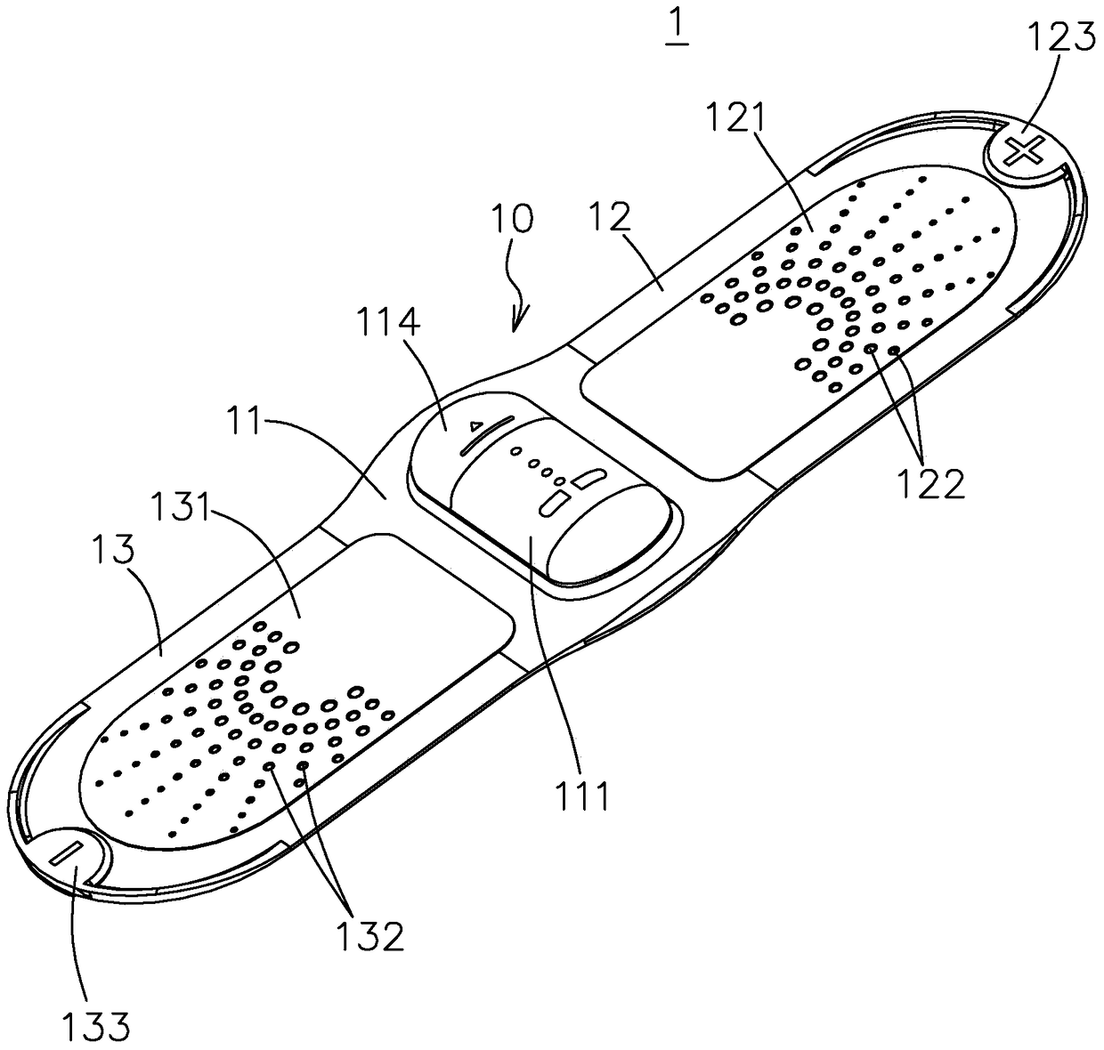 Carrying a one-piece heating and low-frequency dual-function therapeutic device