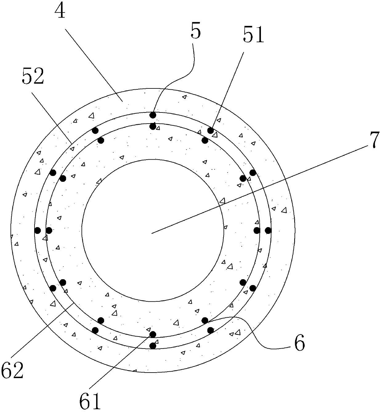 High-strength concrete prefabricated pile doped with fiber-reinforced plastic bar