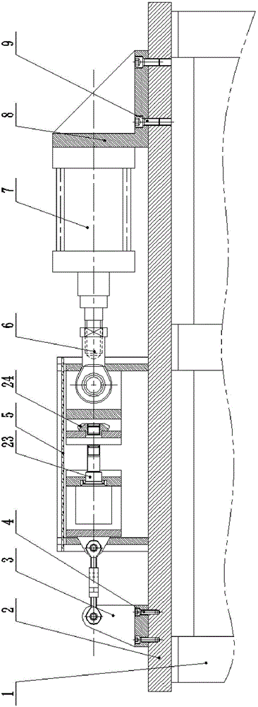 Semiaxis gear dismounting force and press mounting force testing device