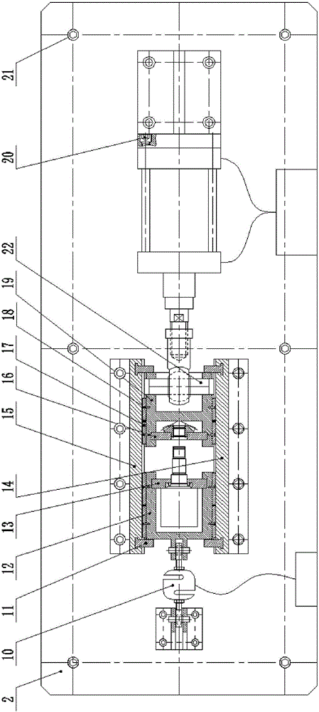 Semiaxis gear dismounting force and press mounting force testing device