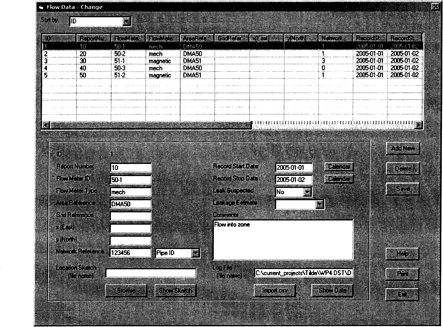 Water supply network management system and method