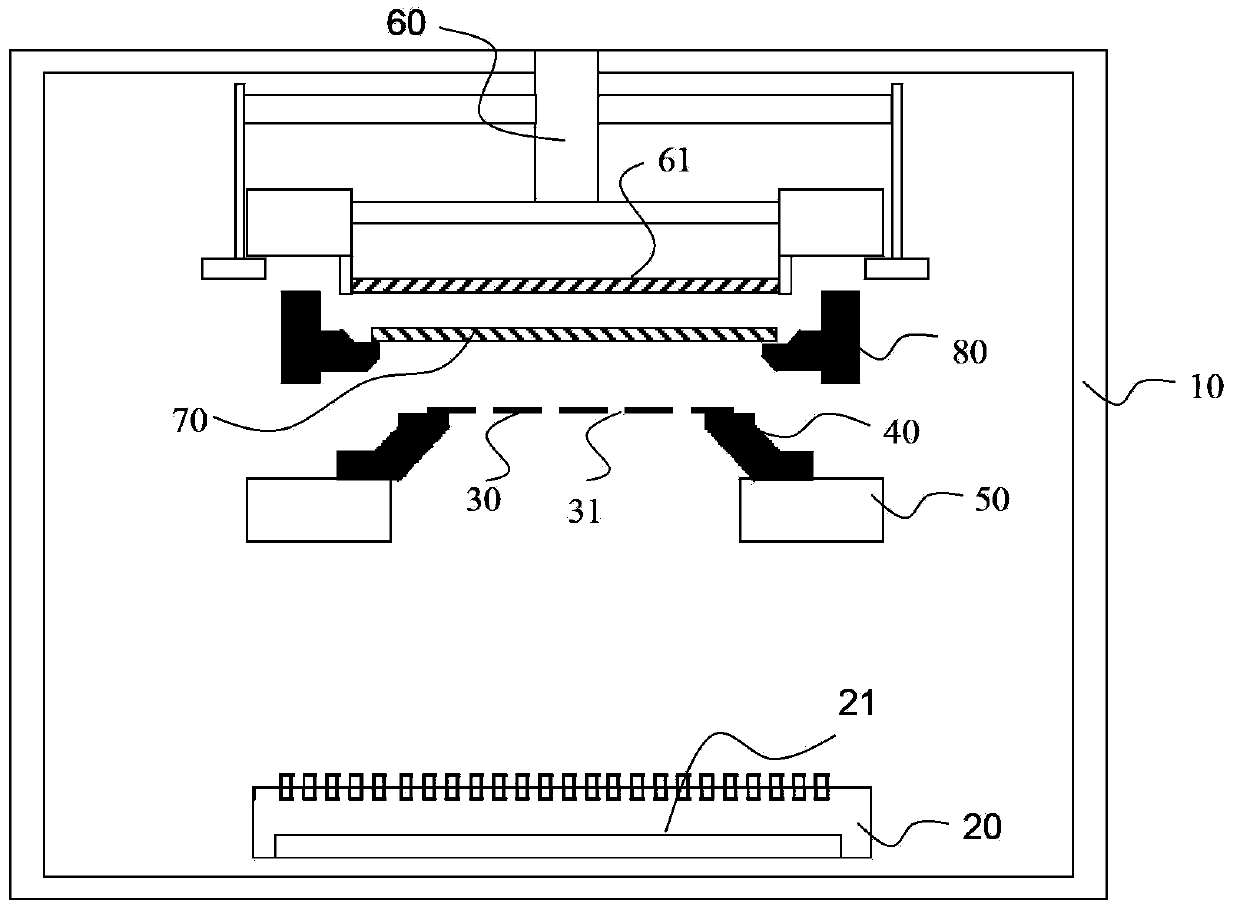 Thin film evaporation coating apparatus, and method for making OLED display device