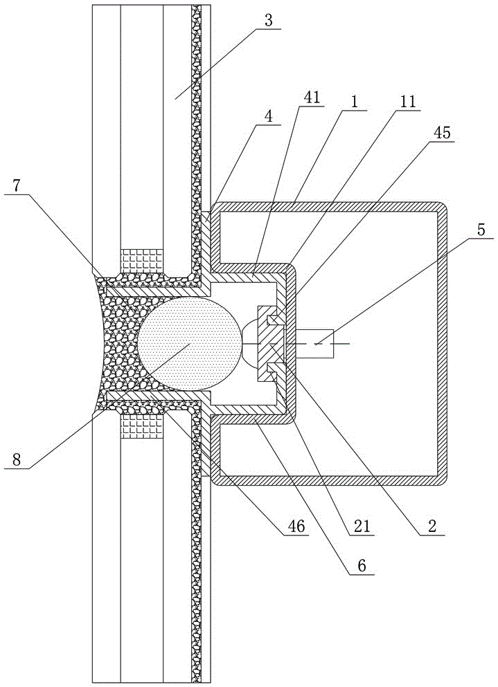 Hidden-frame type glass curtain wall