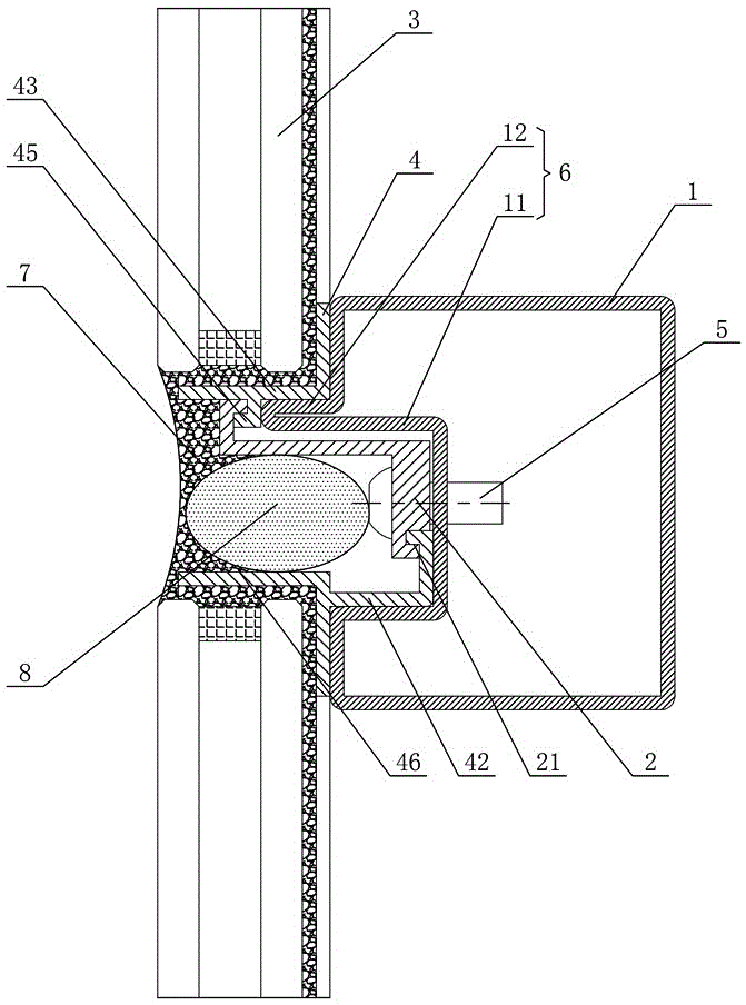 Hidden-frame type glass curtain wall