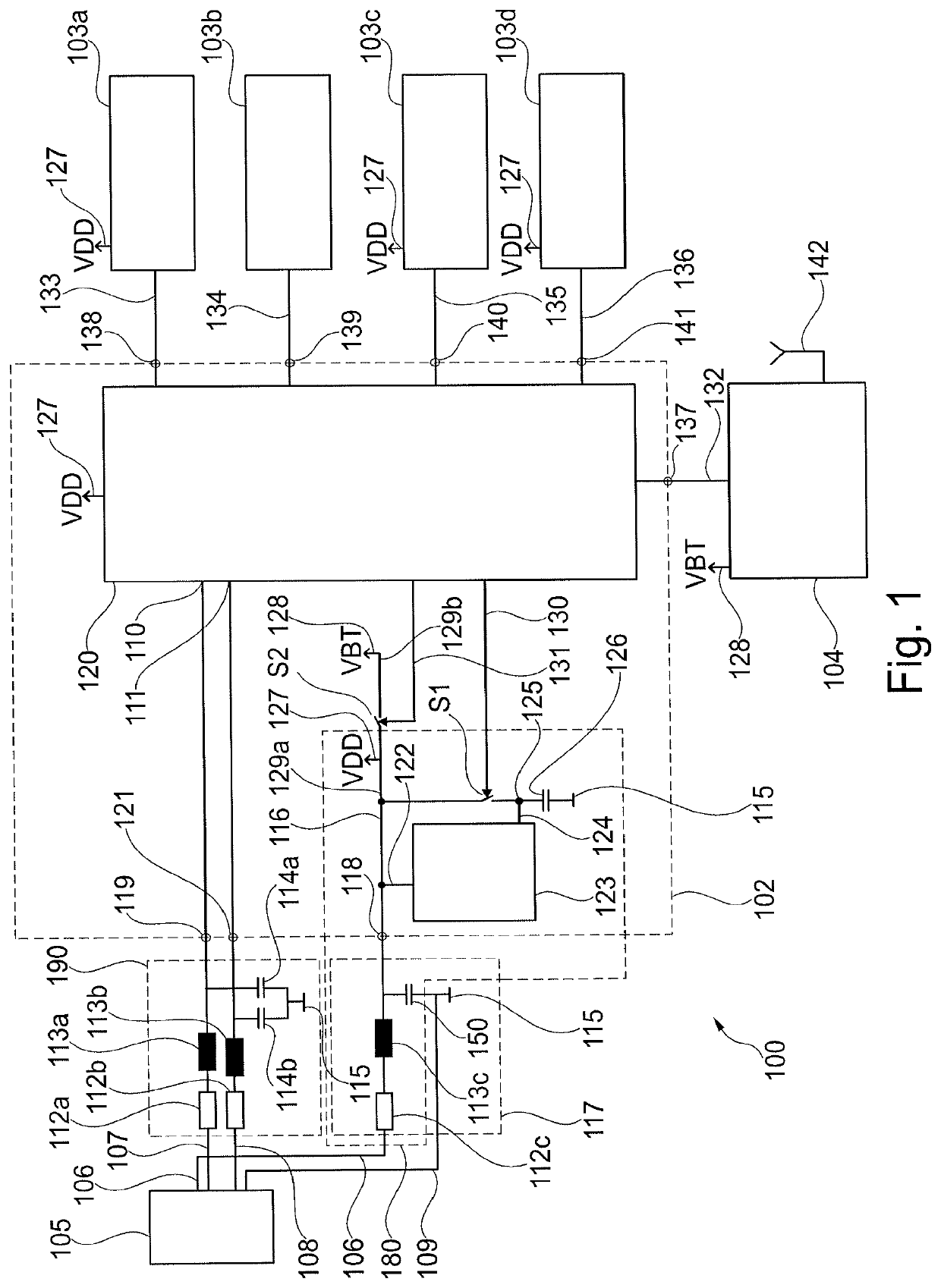 Connecting device and method for connecting