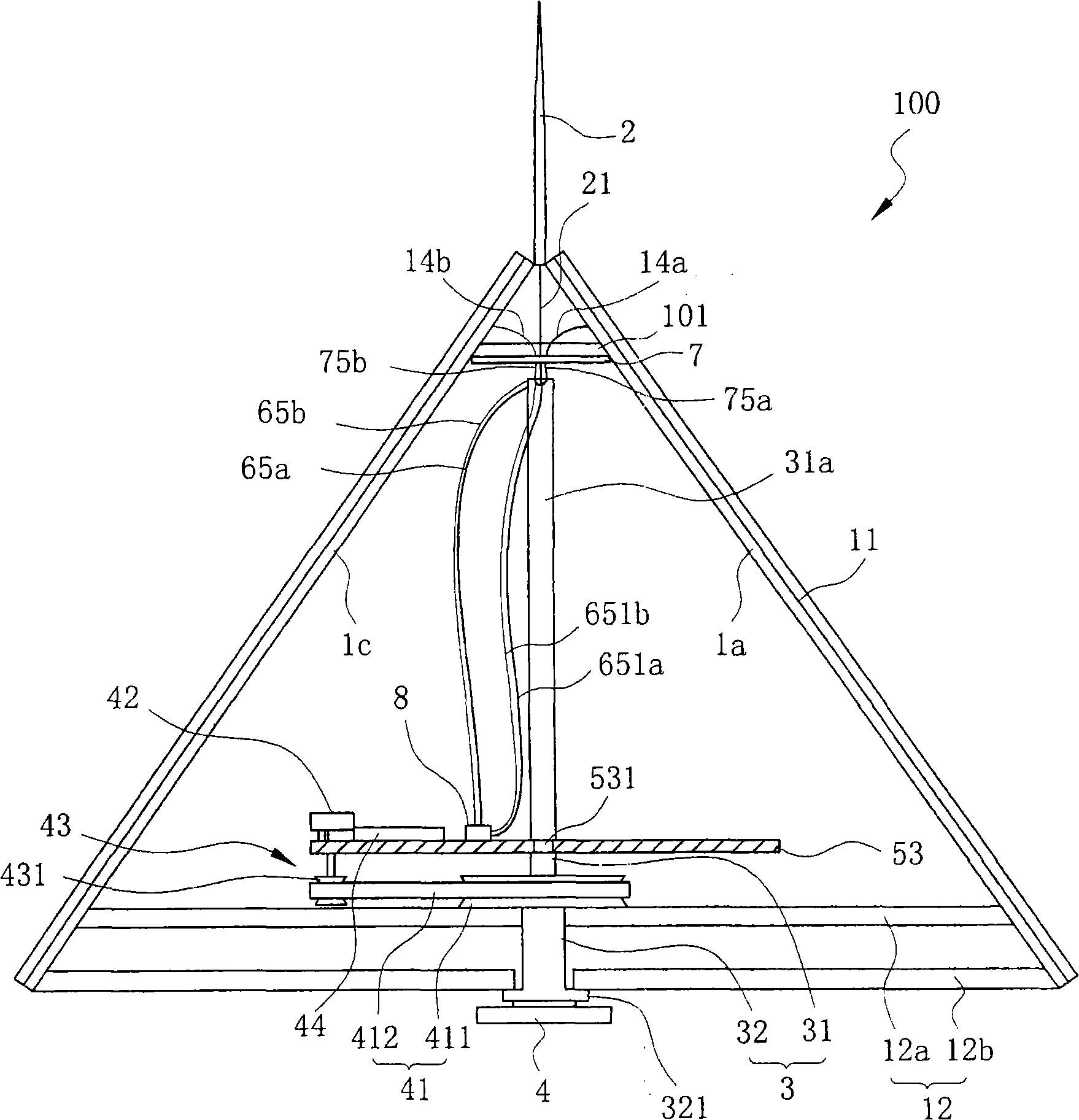 Cone-shaped solar energy power supply device