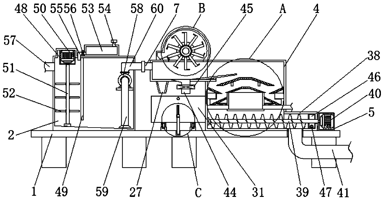 Automatic sewage classification treatment device