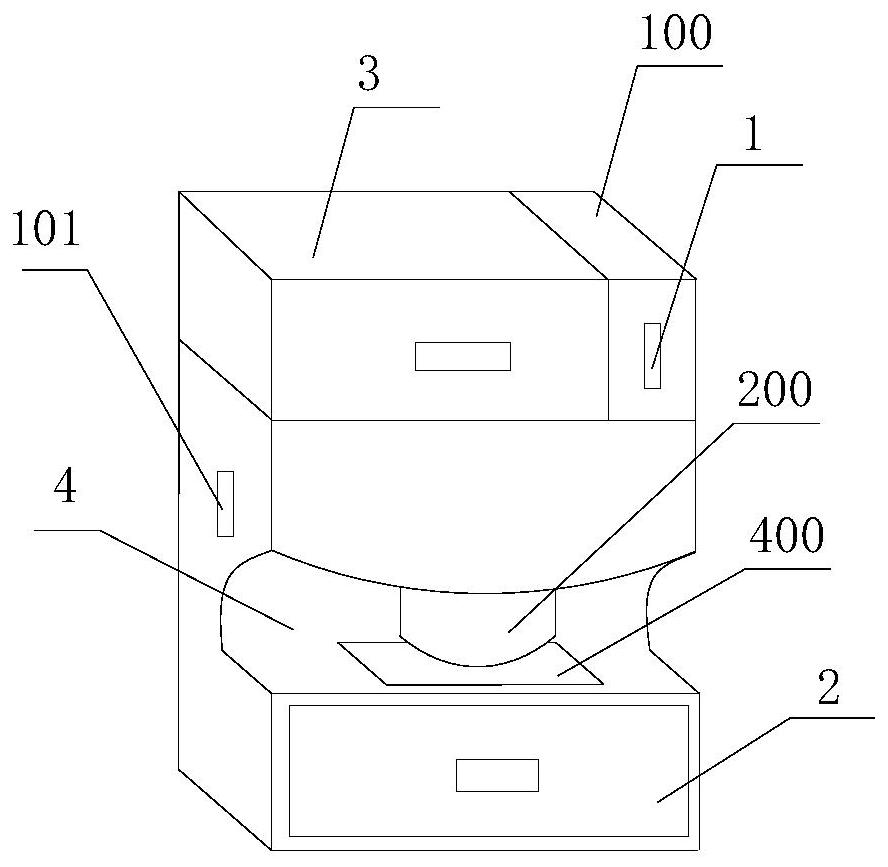 A wall-mounted ultrasonic cleaning device