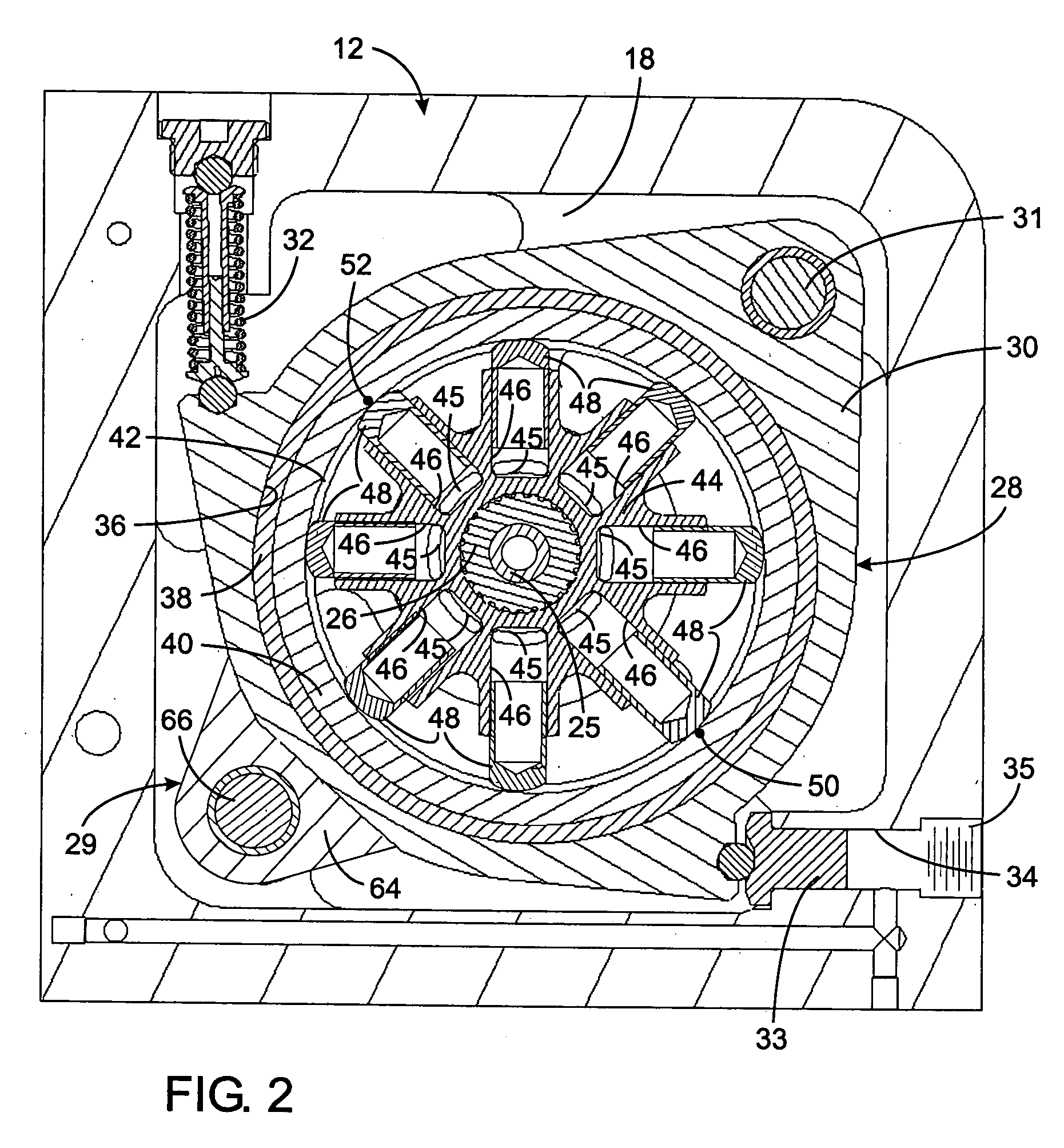 Variable displacement radial piston pump