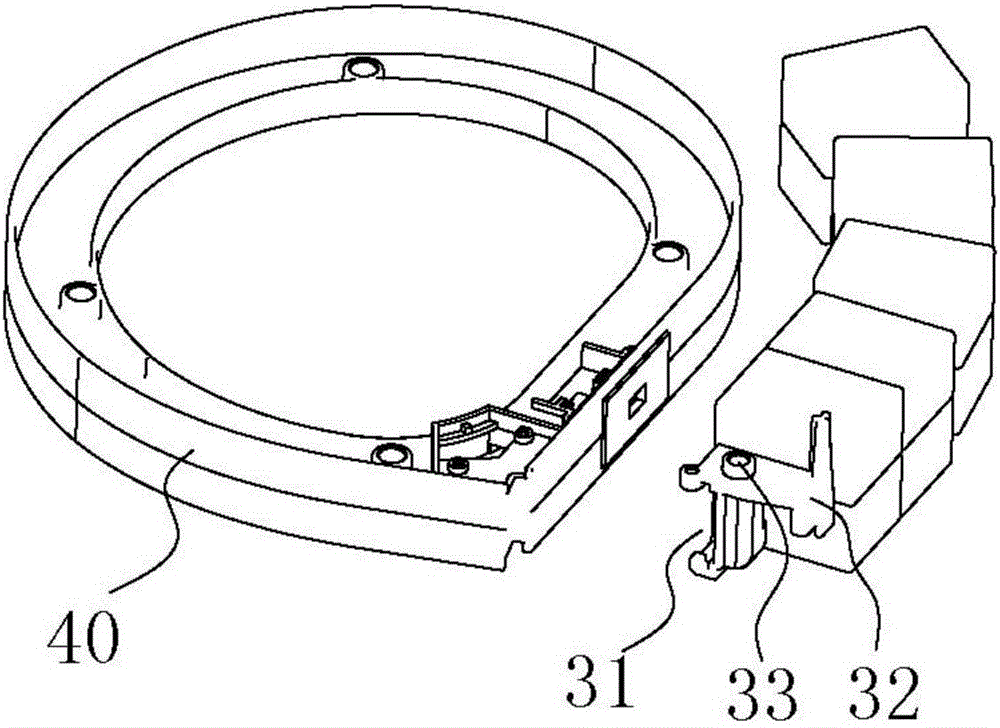 Annular type tile pushing device of automatic Mahjong machine and Mahjong machine