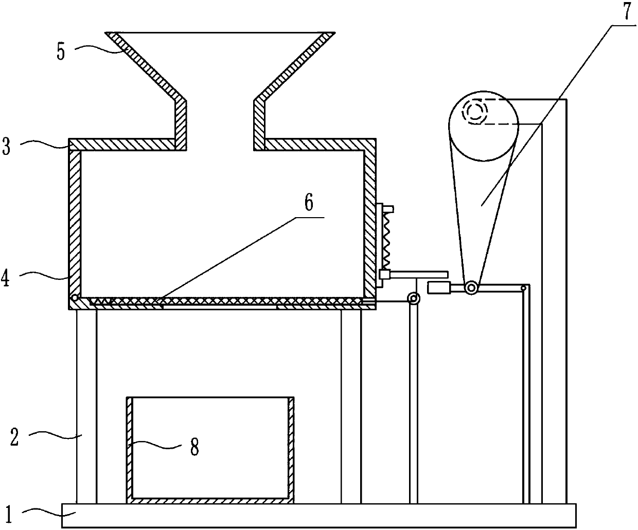 Sand screening device for decoration