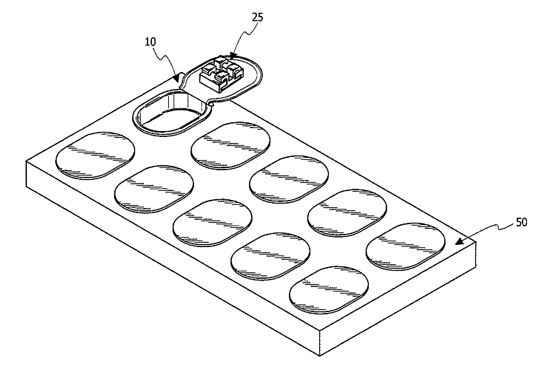 Pod for shipping prepasted orthodontic appliances