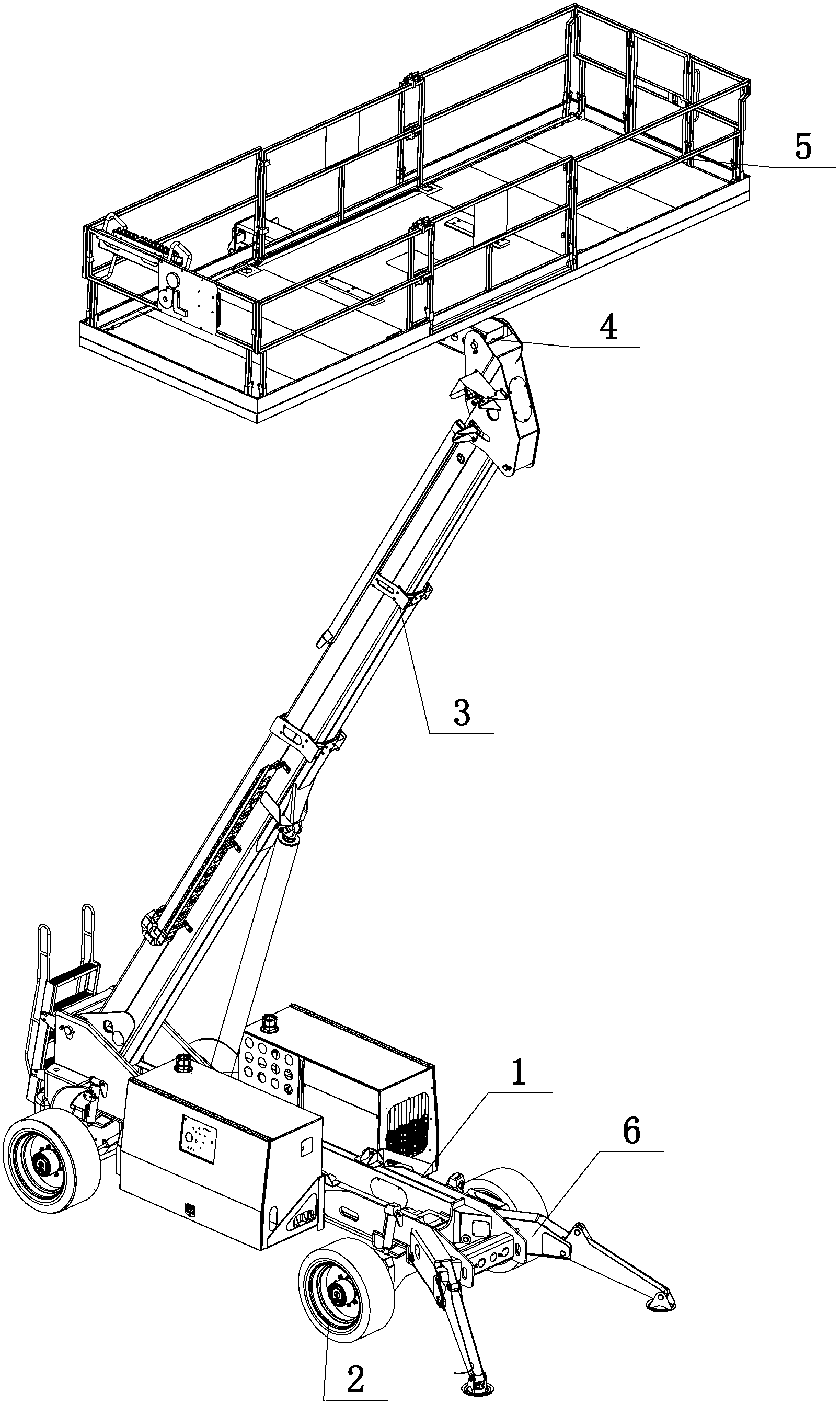 Bridge type aerial work platform