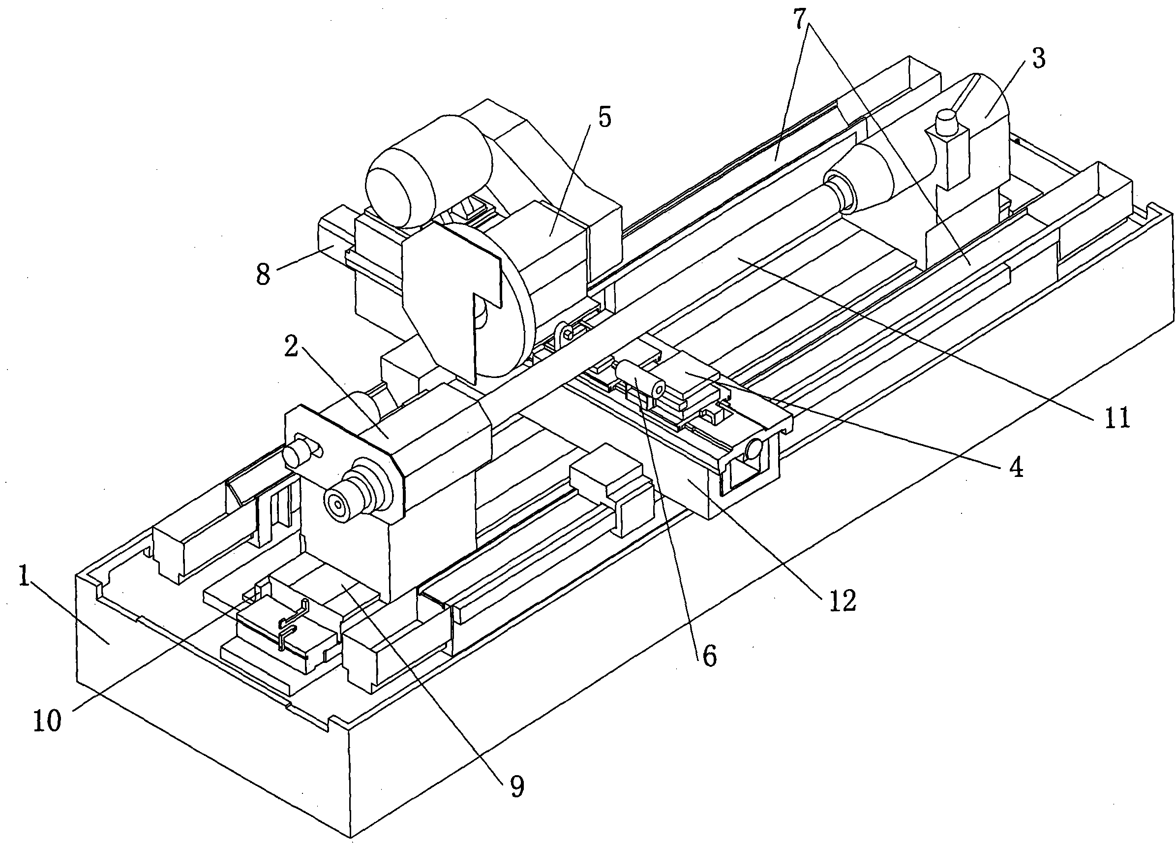 Shaft-like workpiece multi-operation composite processing machine tool