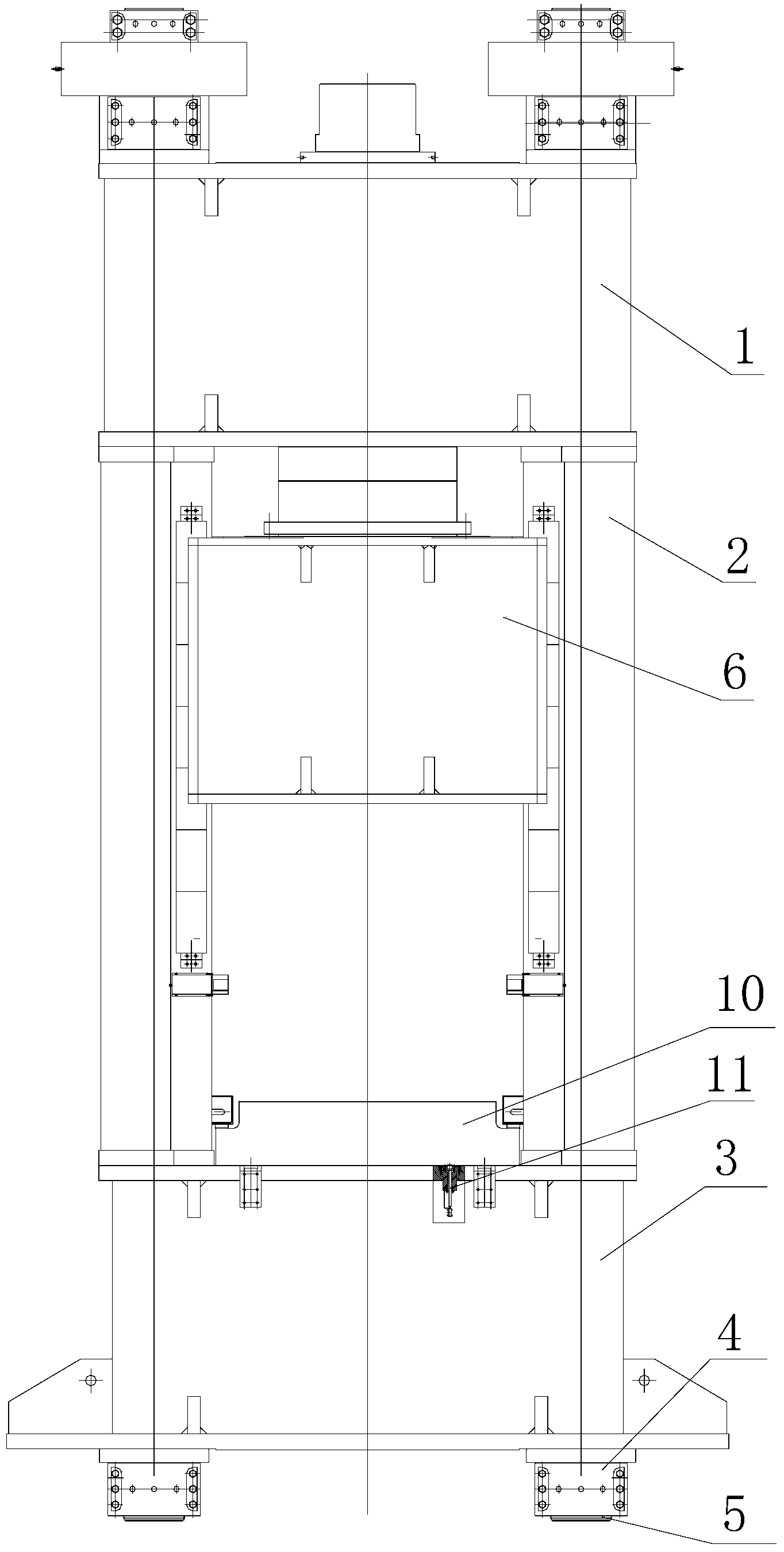 Heavy-duty die-forging hydraulic press