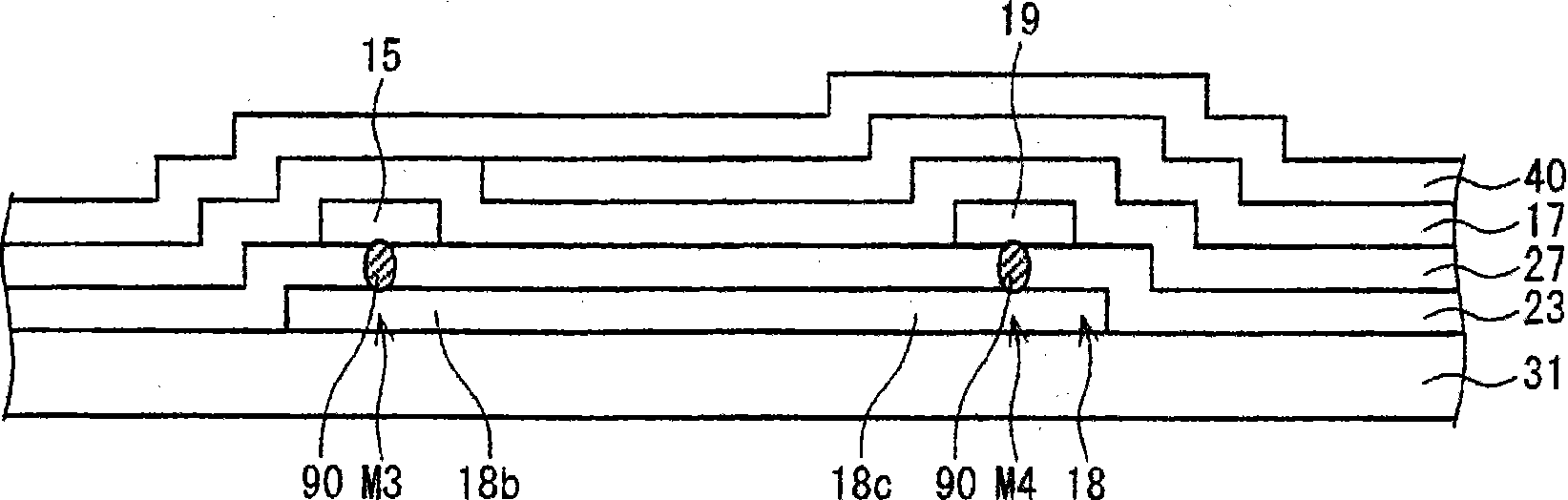 Active matrix substrate, liquid crystal panel, liquid crystal display apparatus, television receiver, and a method for manufacturing active matrix substrate