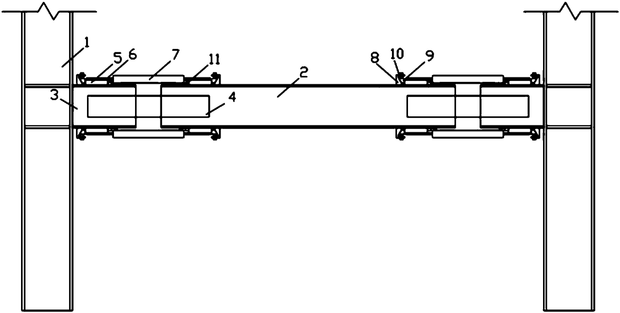 Novel assembled energy-consuming steel frame