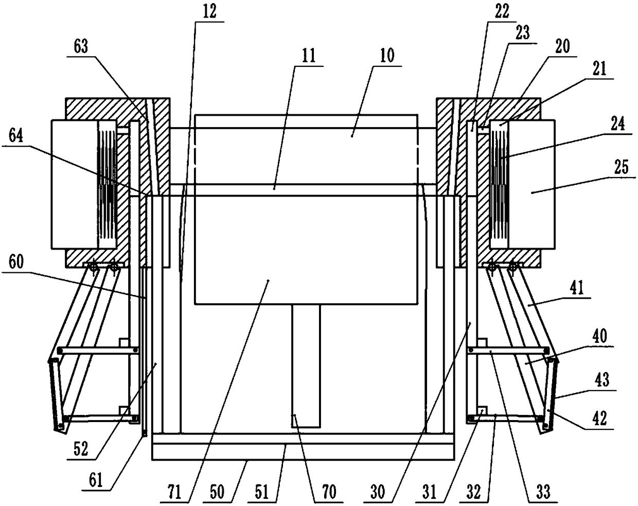 Machining center cutter fault automatic protecting mechanism