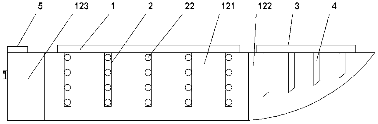 Boat body protection structure of fishing-boat