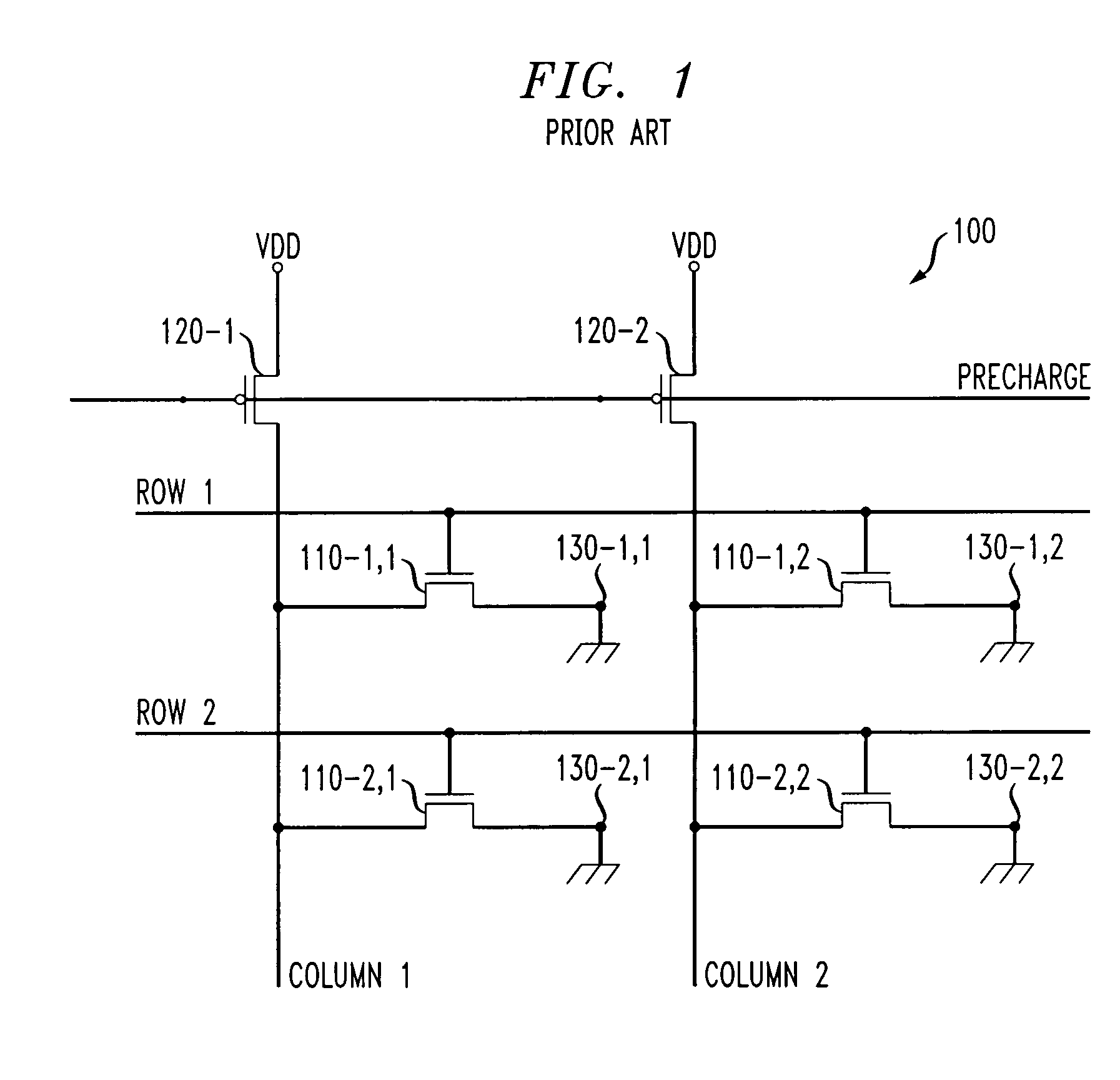 Method and apparatus for reducing leakage current in a read only memory device using pre-charged sub-arrays