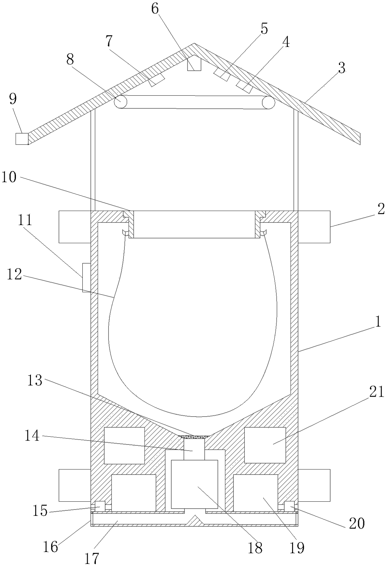 Adjusting and controlling device of automatic salvaging equipment