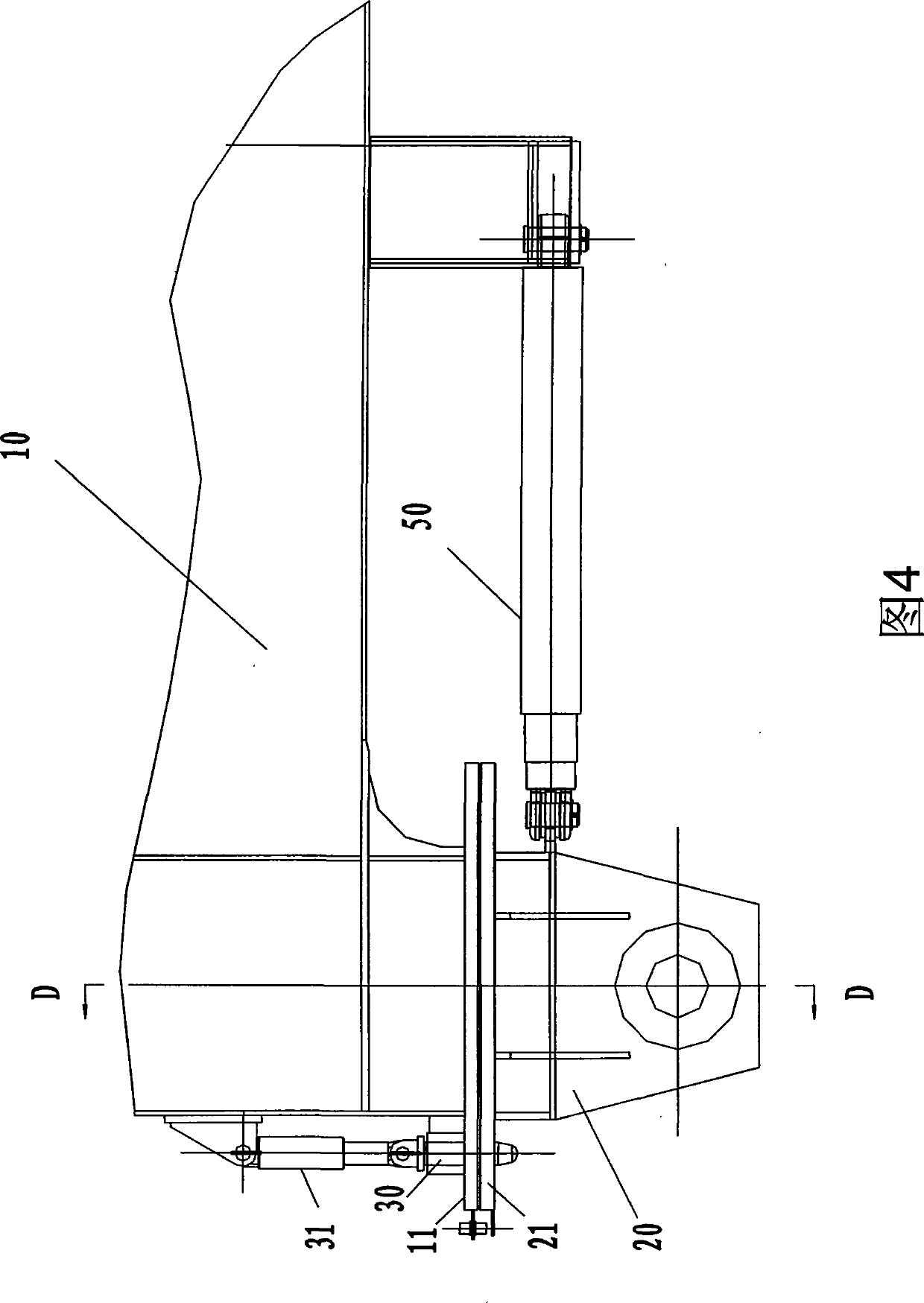 Self-steering orbit type container gantry crane and steering method thereof