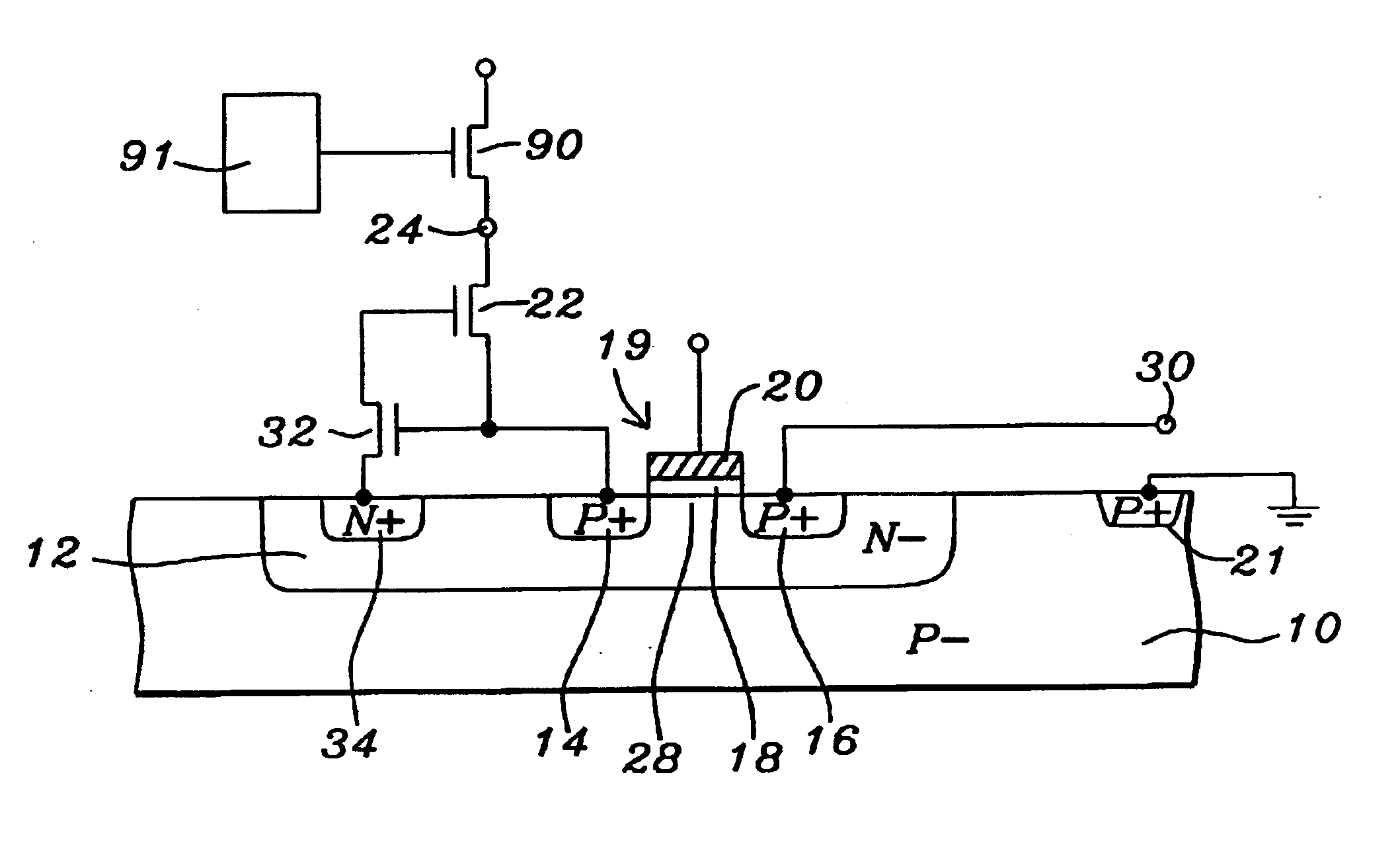 CMOS pixel with dual gate PMOS