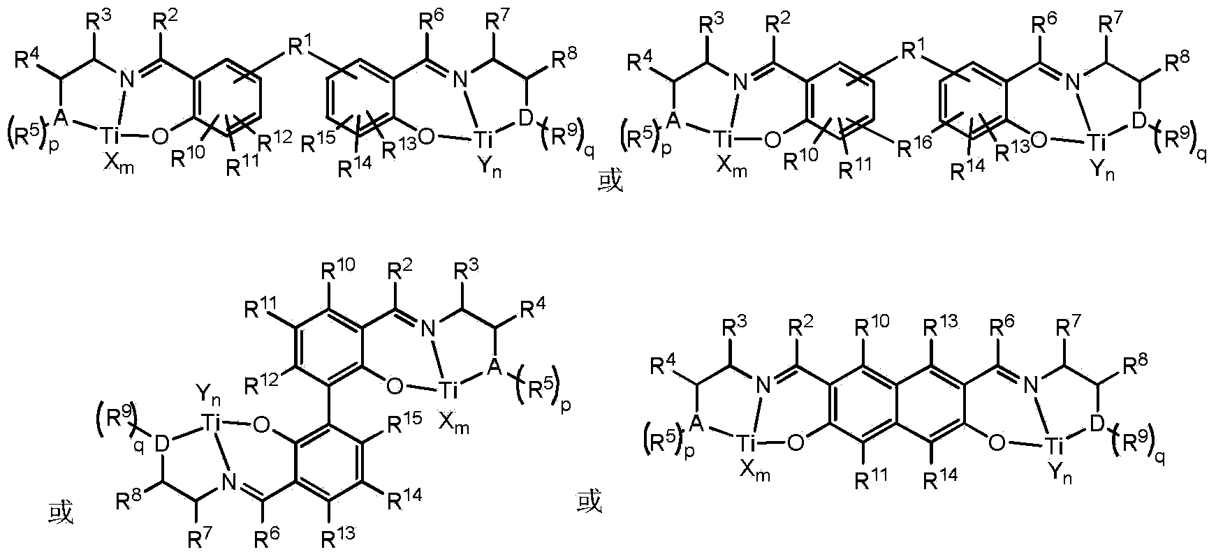 Non-metallocene tridentate binuclear titanium complex, preparation method and purpose thereof