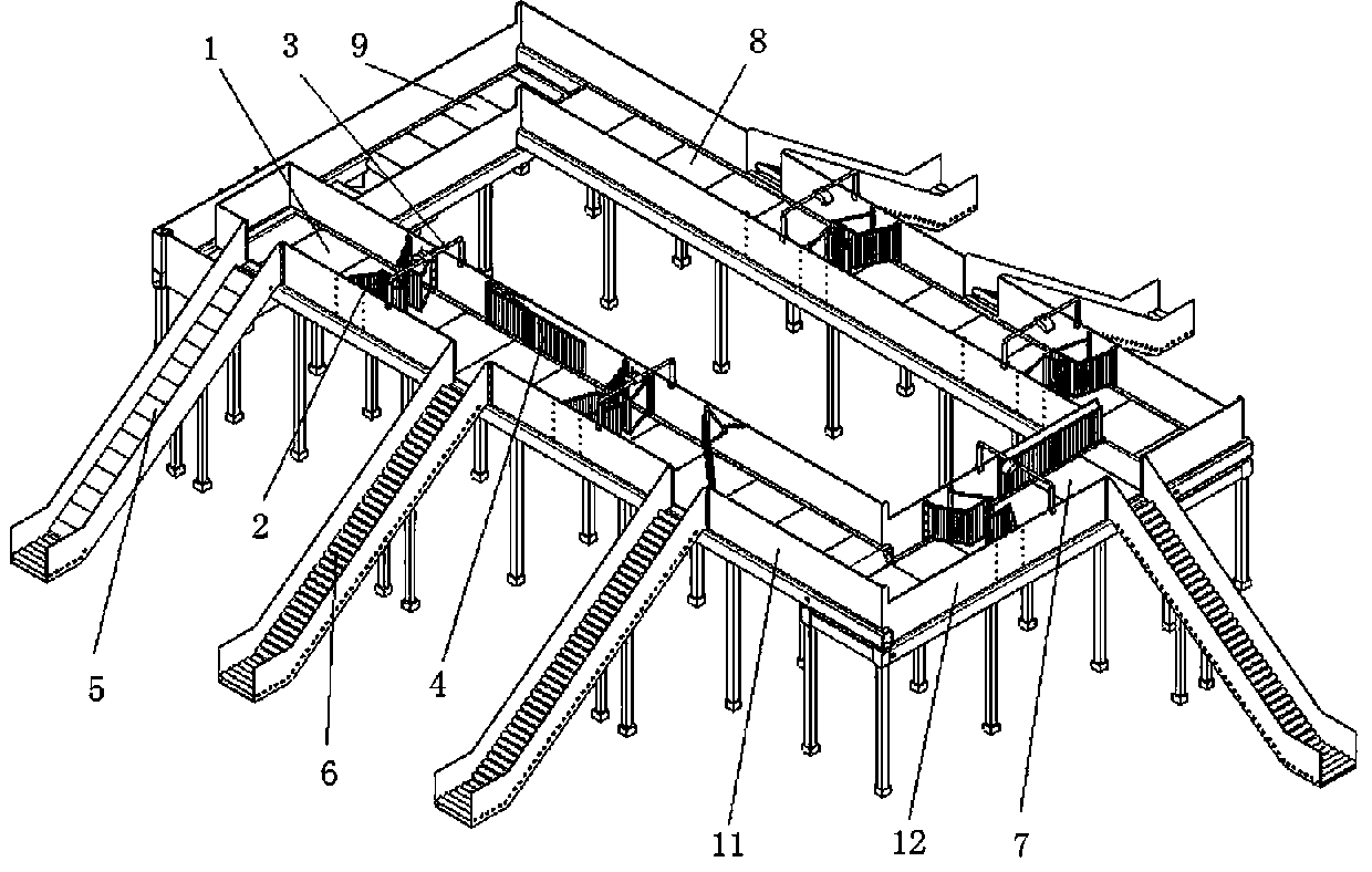 Cargo sorting device and sorting and discharging apparatus thereof