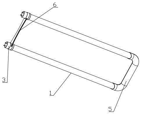 U-shaped LED fluorescent lamp