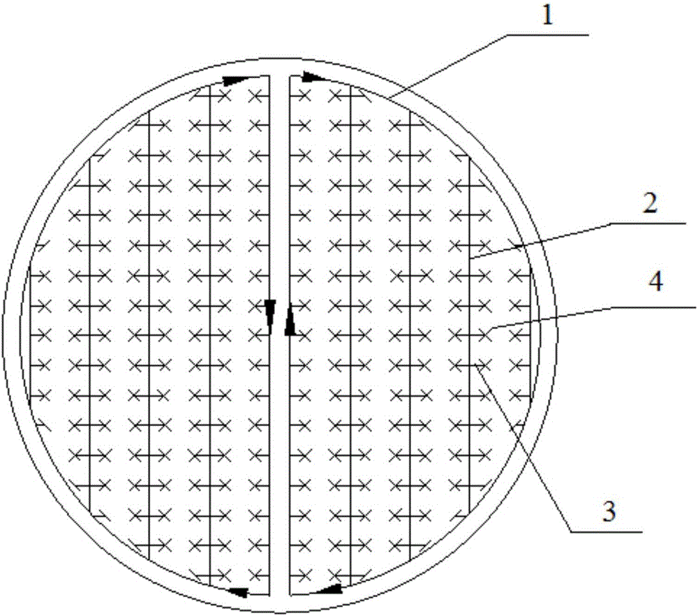 Modular construction method for water distributing system in cold storage tank