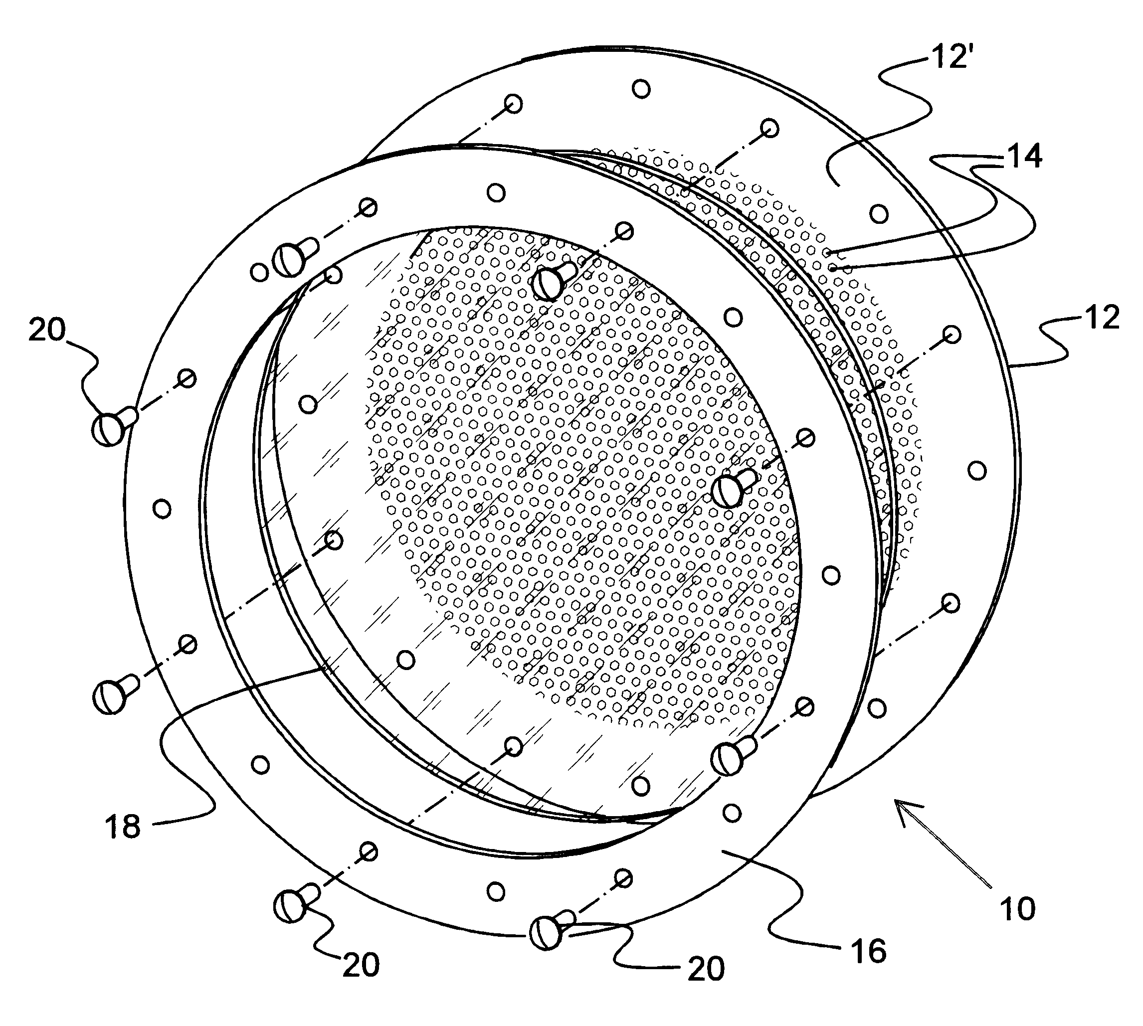 Transparent metallic millimeter-wave window