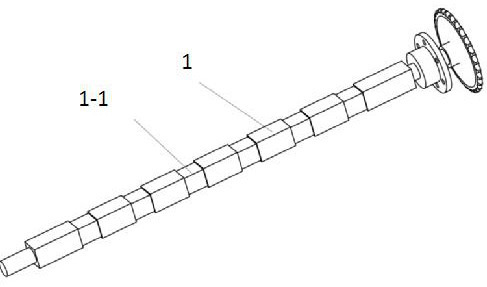 Concrete mixing hopper mandrel