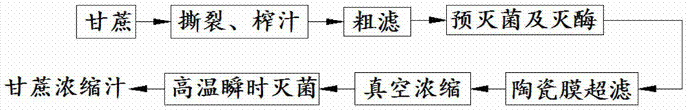 Processing technology of sugarcane concentrated juice