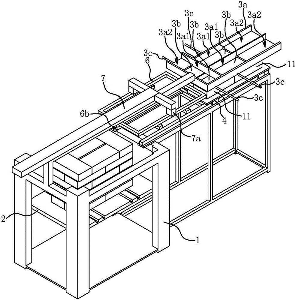 Brick stacking device, method for controlling arrangement manner of stacked bricks and brick stacking machine