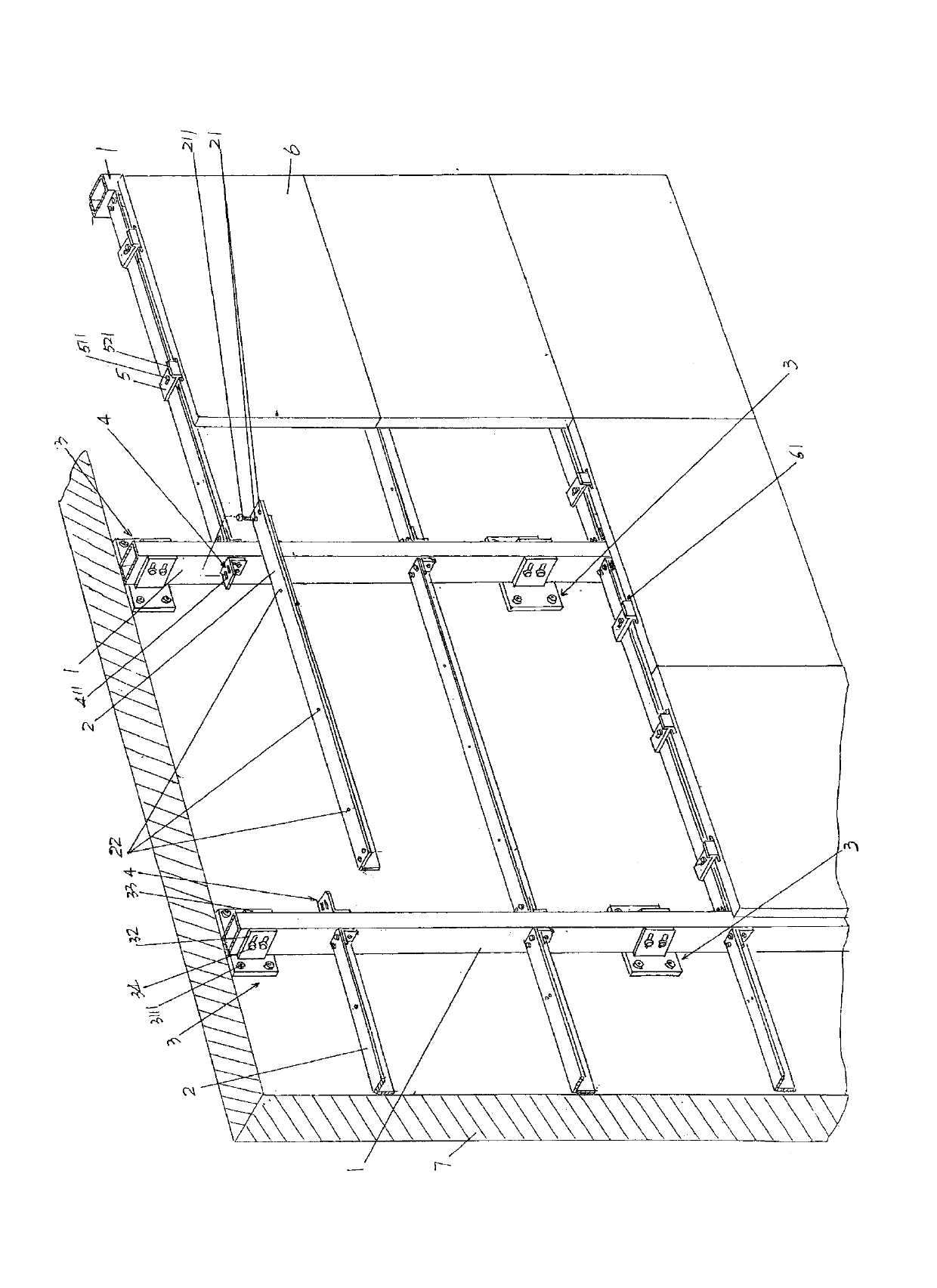 Modularized splice type steel keel structure for veneer decoration and construction method thereof