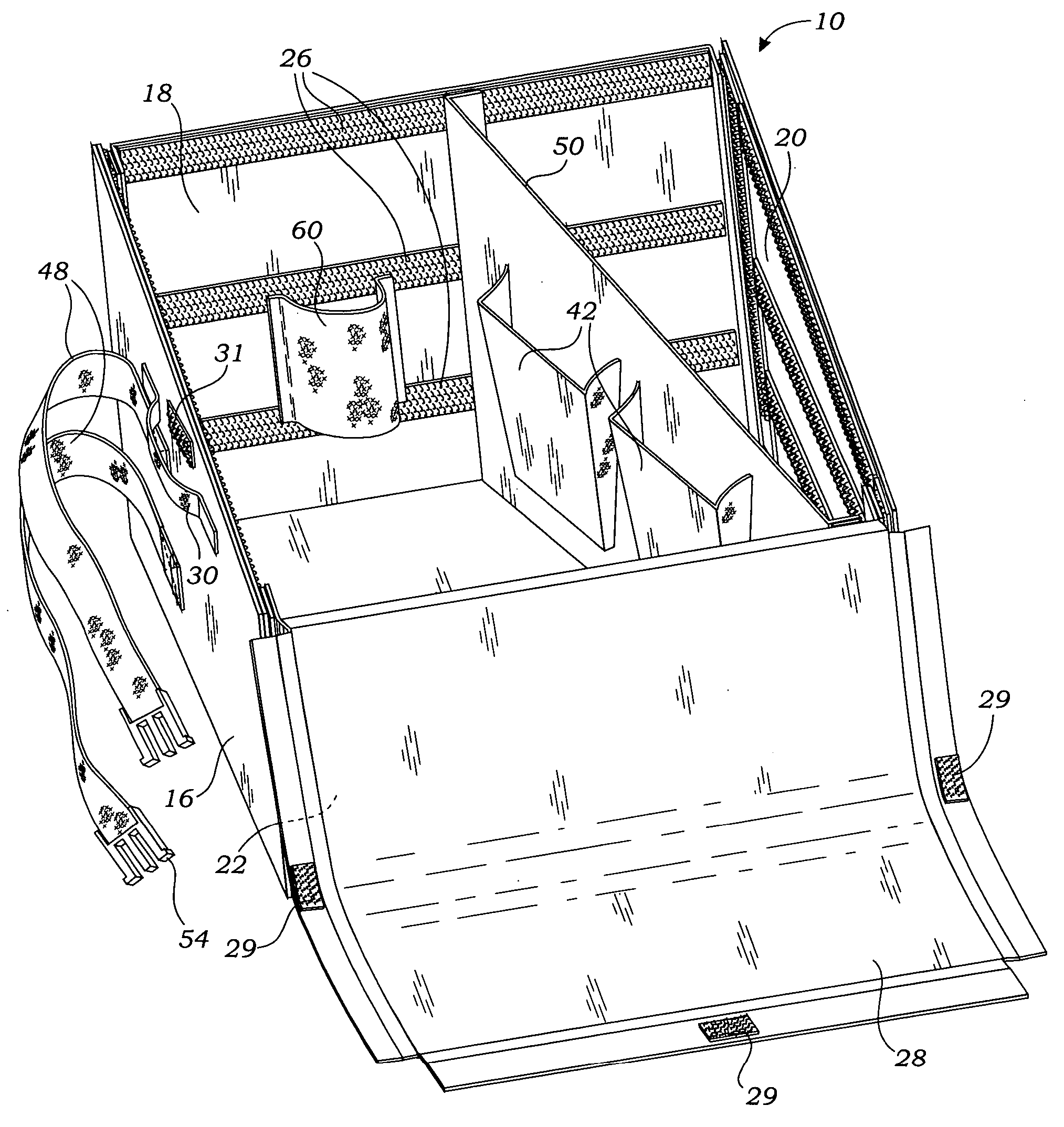 Container for holding items in a vehicle