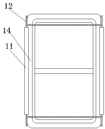Refrigerator built-in plastic packaging box with adjustable containing cavity