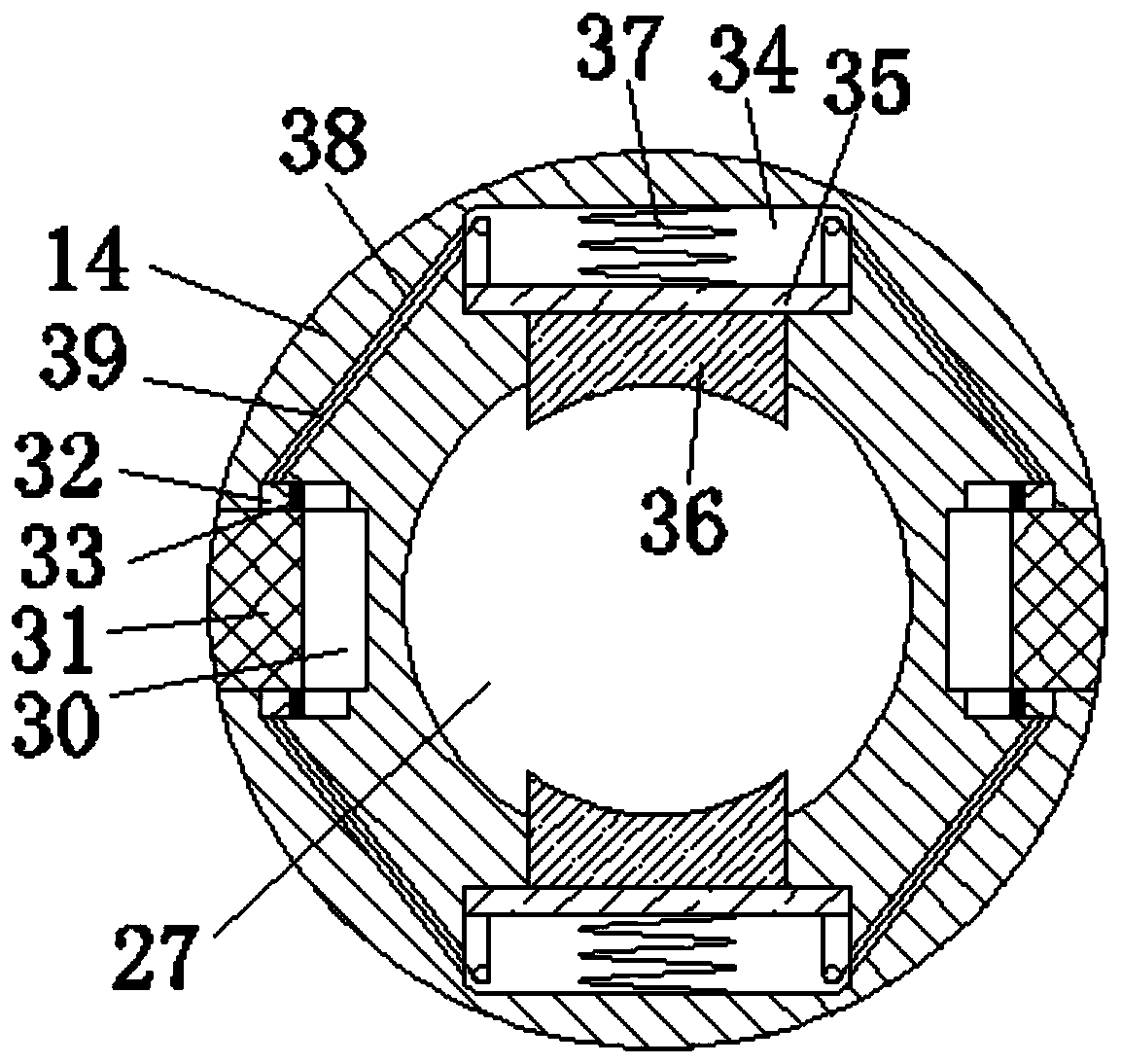 Brush head cleaning device for writing brush