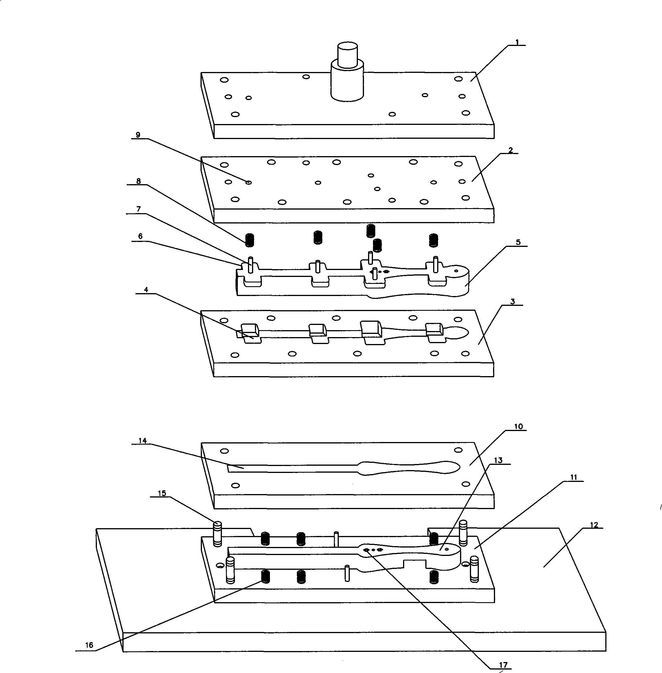 Mount press forming mold