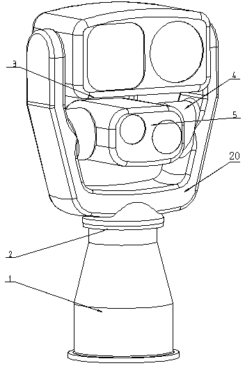 Photoelectric tracking evidence collection device with strong sound and strong light function