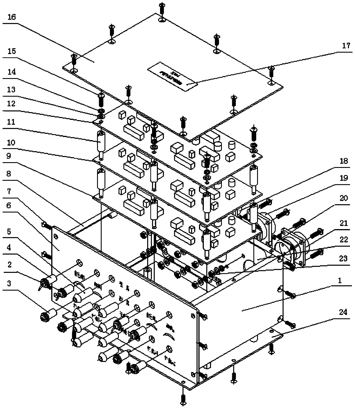 Heating temperature control box of aircraft windshield glass