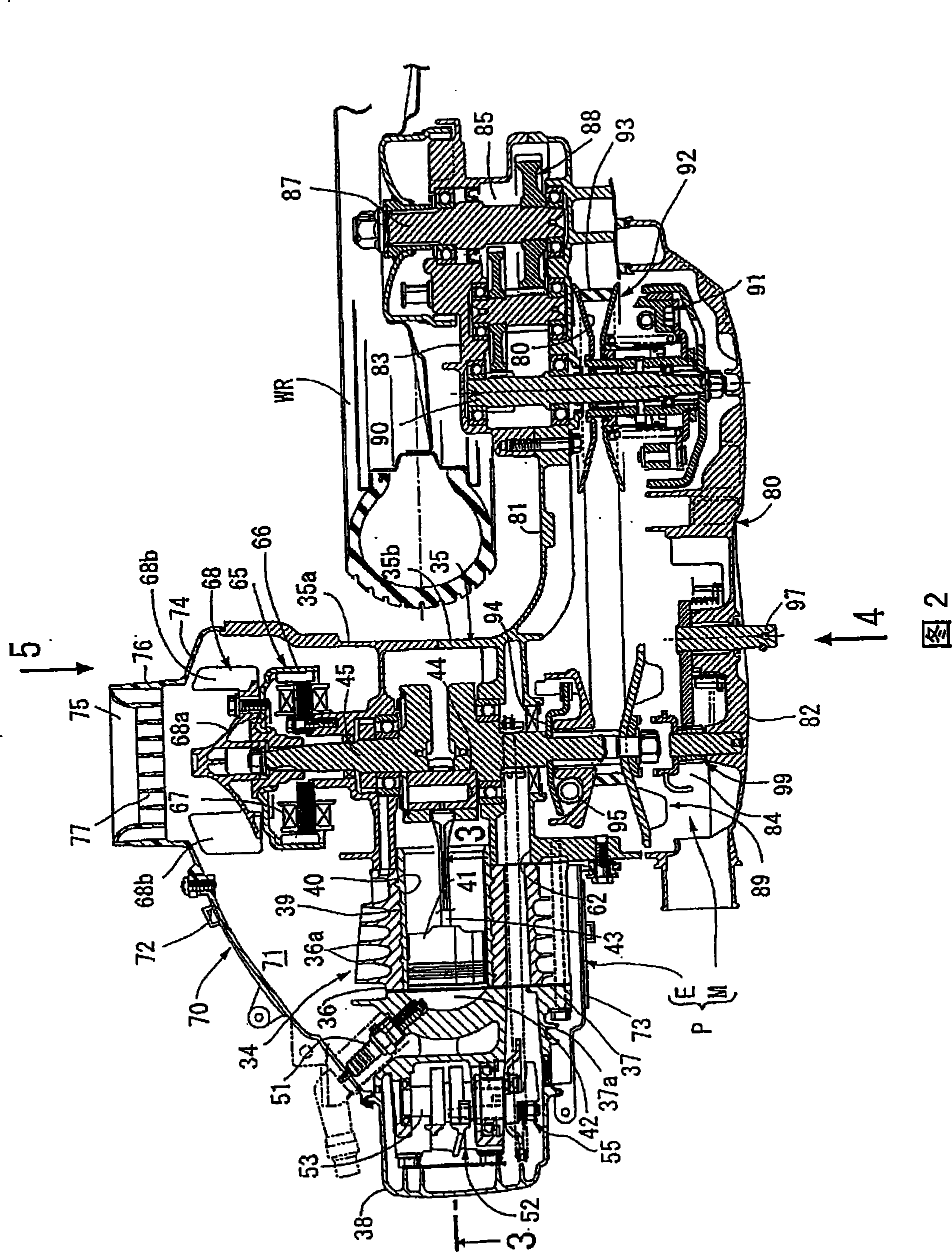 Forcible air cooling internal combustion engine