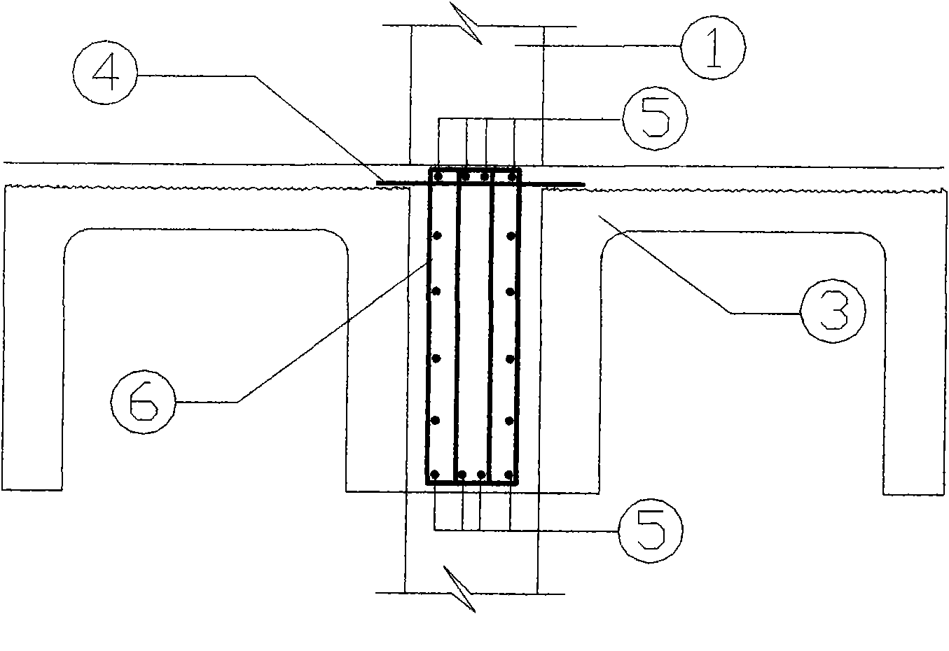 Simulated frame structure of long-span prestressed concrete slab