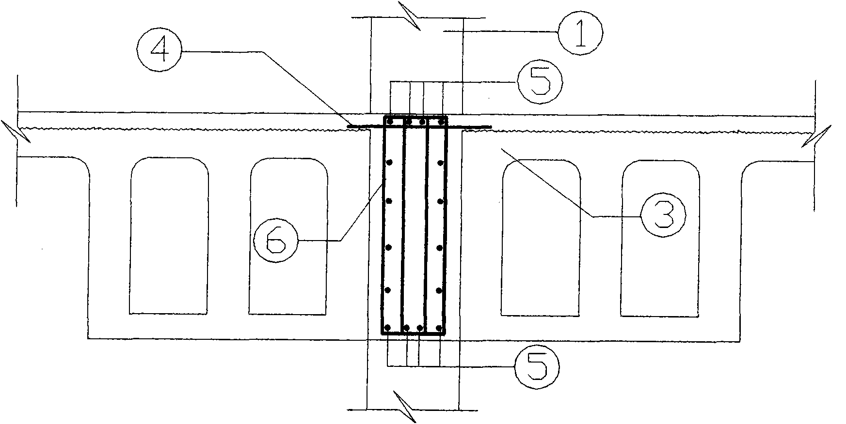 Simulated frame structure of long-span prestressed concrete slab