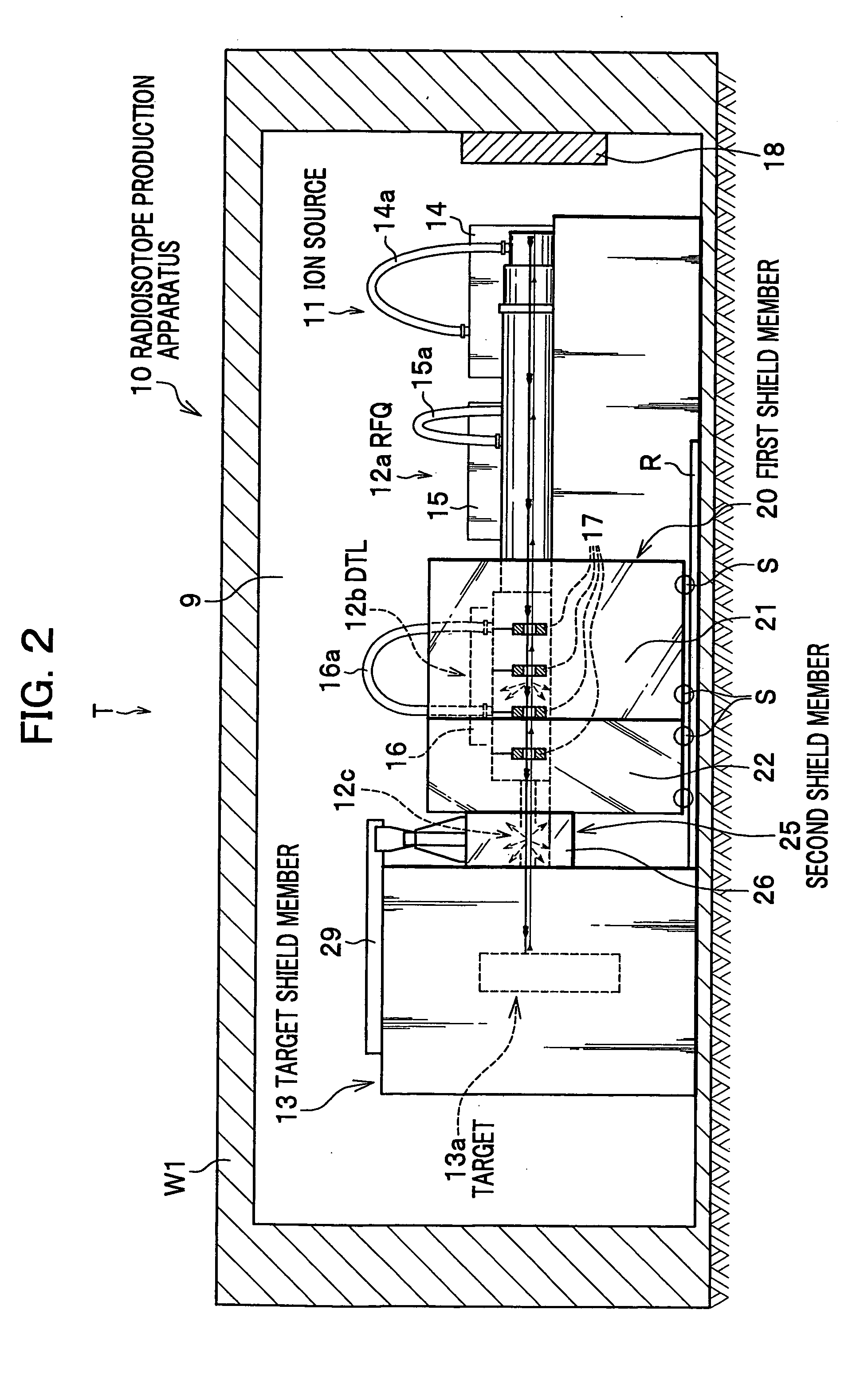 Radiosotope production apparatus and radiopharmaceutical production apparatus