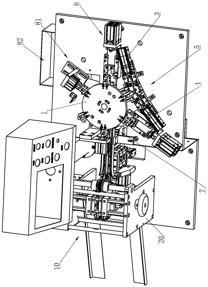 Electronic element pin forming machine